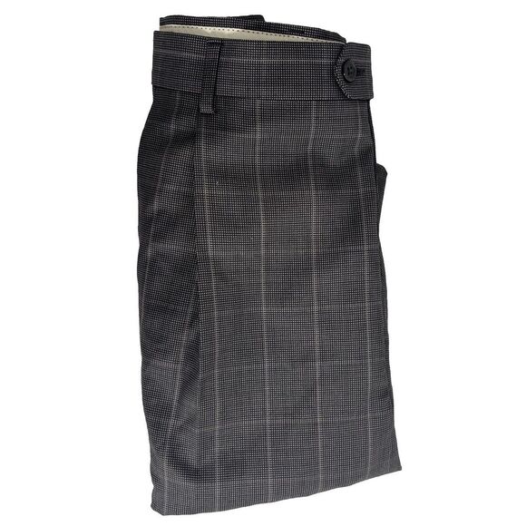 NWT Paul Fredrick Charcoal 100% Wool Pleated Dress Suit Pants; Sz 46R Check - Picture 5 of 5
